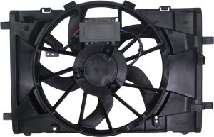 Radiator Fan Assembly for Ford Fusion, Lincoln MKZ Hybrid, Mercury Milan (2010-2012) with Control Module, Designed for 2.5L/3.0L Engines, Replacement