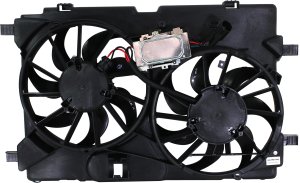 Radiator Fan Assembly for Ford Fusion 2010-2012, Dual Fan, 3.5 Liter, with Control Module, Replacement