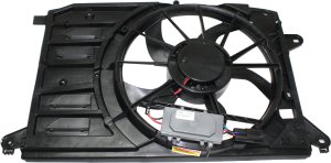 Radiator Fan Assembly for Ford Fusion/Lincoln MKZ 2013-2020, Hybrid/Fusion Energi Models with Control Module, Replacement