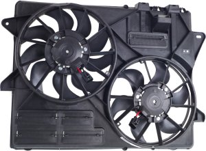 Radiator Fan Assembly for 2015-2022 Mustang (Shelby Models, 2016-2022), Dual Fan, 3.7L/5.0L Engine, Ford Replacement