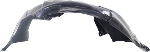 Front Fender Liner for Ford Mustang 2015-2017, Left (Driver), Plastic, Injection Form, Excludes Shelby Model, Convertible/Coupe, Without High Performance Package, Replacement