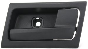 Front Interior Door Handle for Ford Crown Victoria / Mercury Grand Marquis 2003-2011, Right (Passenger), All Black (=Rear), Replacement