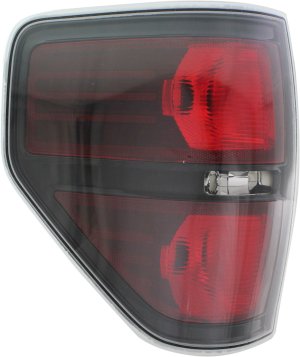 Tail Light Lens and Housing for Ford F-150 2010-2014, Left (Driver), Styleside, Harley-Davidson Edition/SVT Raptor Model, Replacement
