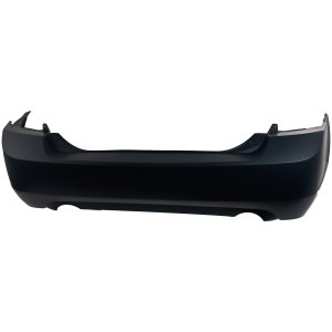 Rear Bumper Cover for 2006-2009 Ford Fusion, 3.0L Engine, Primed (Ready to Paint), with Dual Exhaust Holes, Replacement