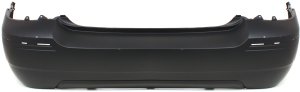 Rear Bumper Cover for Ford Five Hundred 2005-2007, Primed (Ready to Paint), Without Reverse Parking Aid Sensor Holes, Replacement