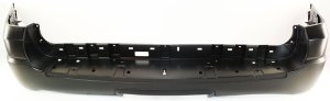 Rear Bumper Cover for Ford Expedition 2004-2006, Primed (Ready to Paint), without Rear Object Sensor Holes, NBX/XLS/XLT Models, Replacement