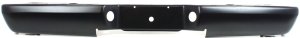 Step Bumper Face Bar for Ford Ranger 1998-2011, w/o Pad with Pad Provision, w/o Mounting Bracket, Powdercoated Black, Hitch Styleside Fleetside, Replacement