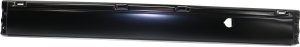 Step Bumper Face Bar for Ford Transit Connect 2010-2013, Without Pad, With Pad Provision, Powdercoated Black, Without Mounting Bracket/Lower Molding/ROS Holes, Replacement