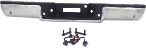 Step Bumper, Face Bar and Pad for Ford F-150/Mark LT 2006-2008, with Pad Provision, without Mounting Bracket, Chrome, Pull Bar Style, with Rear Object Sensor Holes, with Towing Package, Fleetside, Replacement
