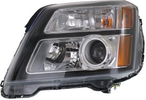 Headlight Assembly for GMC Terrain Denali Model, Halogen, Left (Driver), 2013-2015