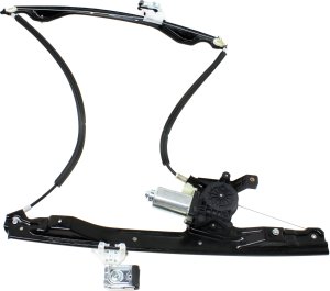 Front Window Regulator with Power Motor for Chevrolet Trailblazer 2002-2009, Left (Driver), Replacement