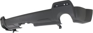 Lower Rear Bumper Cover for GMC Terrain 2010-2015, Textured, Excluding Denali Model, Without Chrome Package, With Dual Exhaust Holes, Replacement