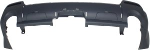 Rear Bumper Cover for GMC Terrain 2010-2015, Lower Textured, Excluding Denali Model, with Chrome Package, with Dual Exhaust Holes, Replacement