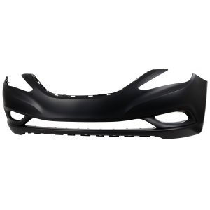 Front Bumper Cover for Hyundai Sonata 2011-2013, Primed (Ready to Paint), Excludes Hybrid Model, Replacement