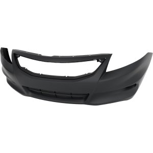Front Bumper Cover for Honda Accord 2011-2012 Coupe, Primed (Ready to Paint), with Fog Light Holes, Replacement
