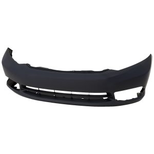 Front Bumper Cover for 2012-2012 Honda Civic Sedan, Primed (Ready to Paint), with Fog Light Holes, Suitable for EX/EX-L/Si Models, Replacement