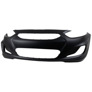 Front Bumper Cover for Hyundai Accent 2012-2014, Primed (Ready to Paint), Compatible with Hatchback models and Sedan 2012-2013, Up to October 15, 2013, Replacement