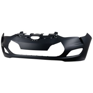 Front Bumper Cover for Hyundai Veloster 2012-2017, Primed (Ready to Paint), without Turbo, 1.6L Engine, Replacement