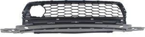 Front Bumper Grille for Honda Accord Sedan 2013-2015, Textured Gray, with Adaptive Cruise Control Touring Model, Replacement