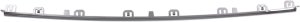 Front Bumper Molding for Honda Odyssey 2014-2017, Center Garnish, Chrome Finish, Replacement