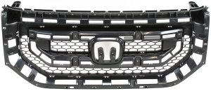 Grille for Honda Pilot, 2009-2011, Gray Shell and Insert, Replacement