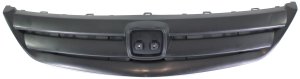 Plastic Grille for Honda Civic 2001-2003, Textured Black Shell and Insert, Sedan, Replacement
