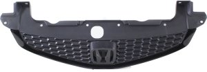 Grille for 2012-2013 Honda Civic Coupe, Si Model, Painted Black Shell and Insert, Replacement
