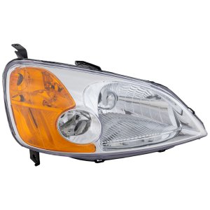 Headlight for Honda Civic 2001-2003, Right (Passenger), Lens and Housing, Halogen Light, Sedan, Replacement