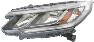Headlight Assembly for Honda CR-V 2015-2016, Left (Driver) Side, Halogen without LED Daytime Running Light, LX Model, Replacement