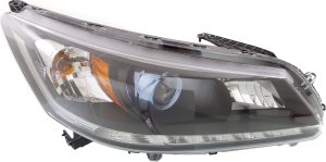 Headlight Assembly for Honda Accord 2014-2015 Right (Passenger), Halogen, Hybrid Model, Sedan, Replacement