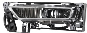Front Fog Light Assembly for 2013-2015 Honda Accord Sedan, Left (Driver), with Chrome Bezel Border, Excluding Hybrid Model, Replacement