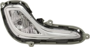 Front Fog Light Assembly for Hyundai Accent 2012-2017 Hatchback/Sedan, Right (Passenger) Side, Replacement