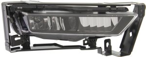Front Fog Light Assembly for 2013-2015 Honda Accord, Right (Passenger) Side with Black Bezel Border, Excludes Hybrid Model, Sedan, Replacement