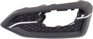 Front Fog Light Molding for Honda Civic 2014-2015, Right (Passenger), Black with Chrome Trim, 1.8L Engine, Coupe, Replacement