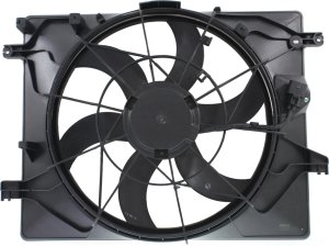 Radiator Fan Shroud Assembly for 2010-2012 Genesis Coupe 3.8L, Includes Resistor, Replacement