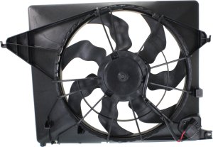 Radiator Fan Assembly for Hyundai Santa Fe 2010-2012 & Kia Sorento 2011-2015, Includes Resistor, Replacement