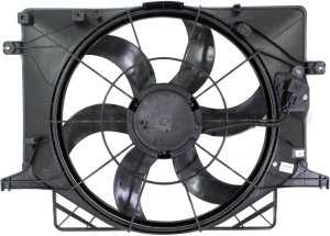 Radiator Fan Shroud Assembly for Hyundai Genesis Coupe (2010-2012), 2.0L Engine, Includes Resistor, Replacement