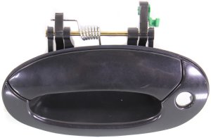 Front Exterior Door Handle for Hyundai Elantra 1998-2000, Left (Driver), Plastic, Smooth Black, Replacement