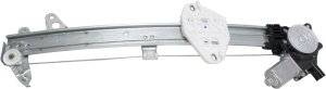 Power Front Window Regulator with Motor for Honda Accord 2008-2012, Left (Driver), Sedan, EX-EX-L/LX/SE Models, with Anti-Pinch Function, Replacement