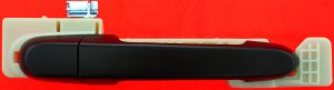 Textured Black Exterior Rear Door Handle for Hyundai Accent Sedan, Right (Passenger) Side, Fits 2006-2011 Models, Replacement