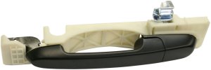 Rear Exterior Door Handle for Hyundai Accent, 2006-2011 Sedan, Left (Driver), Textured Black, Replacement