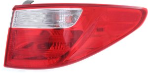 Tail Light for Hyundai Santa Fe XL 2013-2016, Right (Passenger) Outer Assembly, Halogen, Standard Type, 6-7 Seat, GLS/Limited Models, Replacement
