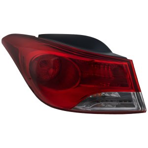 Tail Light Assembly for Hyundai Elantra Sedan 2011-2013, Left (Driver), Outer Halogen, USA Built Vehicle, Replacement