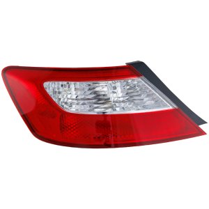 Tail Light for 2006-2008 Honda Civic, Left (Driver) Side, Lens and Housing, Halogen, Coupe, Replacement