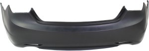 Rear Bumper Cover for 2011-2013 Sonata, Primed (Ready to Paint), with Dual Exhaust Holes, Excluding Hybrid Model, Replacement