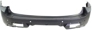 Rear Bumper Cover for Pilot 2012-2015, Primed (Ready to Paint), with Sensor Hole, Touring Model, from Honda, Replacement