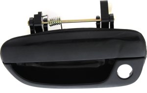 Front Exterior Door Handle for Hyundai Accent 2000-2006, Left (Driver), Smooth Black Plastic with Keyhole, Suitable for Hatchback/Sedan, Replacement