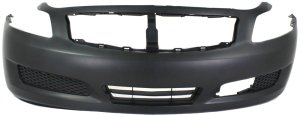 Front Bumper Cover for Infiniti G35 2007-2008, G37 2009-2009, Primed (Ready to Paint), Without Sport Package, With Technology Package, Sedan, Replacement