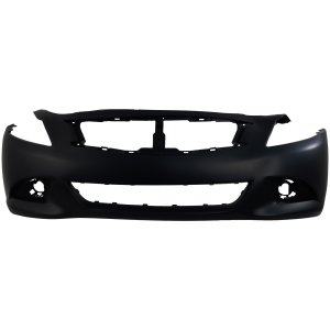 Front Bumper Cover for Infiniti G37/G25 (2010-2013) and Q40 (2015), Primed (Ready to Paint), Fits Base/Journey Models, Sedan, Replacement