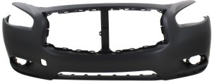 Front Bumper Cover for Infiniti JX35 (2013), QX60 (2014-2015), Primed (Ready to Paint), w/o Premium Package, w/o Object Sensor Holes, Replacement
